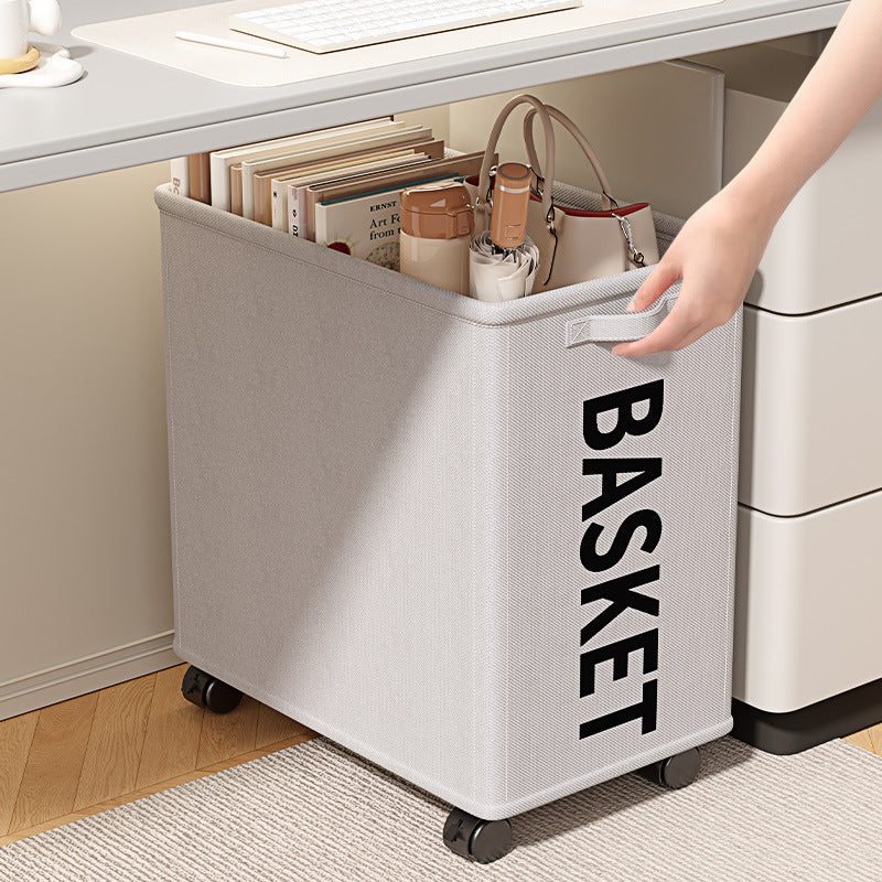 Work table storage rack Household fitness equipment Sports pulley storage artifact Badminton yoga mat storage basket