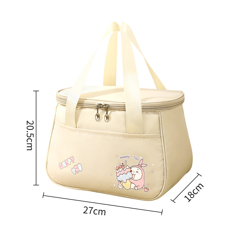Beilian cute packing lunch box bag waterproof student bringing meal bento bag wholesale cartoon picnic camping thermal insulation bag
