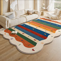 Retro dopamine carpet living room new arrival special-shaped medieval style stain-resistant and easy-care sofa bedroom floor mat non-slip