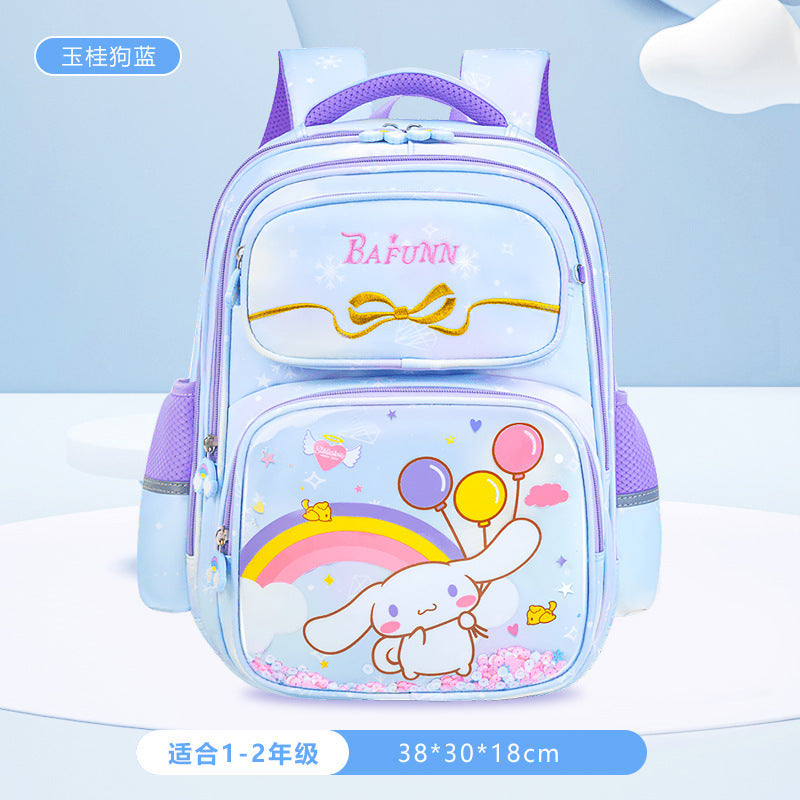 2025 new girls' backpack - large capacity, cute design for elementary school students (grades 1-6), ages 6-9-12