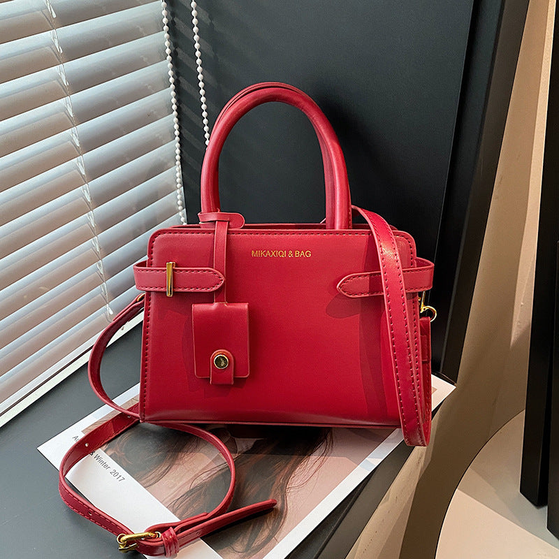 Simple handbag retro oblique span bag commuter bag women's shoulder bag fashion light luxury tote bag