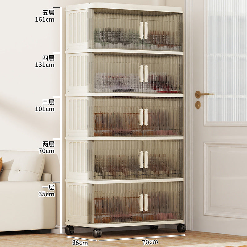 Installation-free shoe box Transparent shoe storage box Multifunctional large storage shoe cabinet Thickened multi-layer folding shoe rack