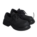 2025 spring new big toe derby men's shoes thick sole hong kong style niche styletrendycasual leather shoes men's workwear shoes trendy
