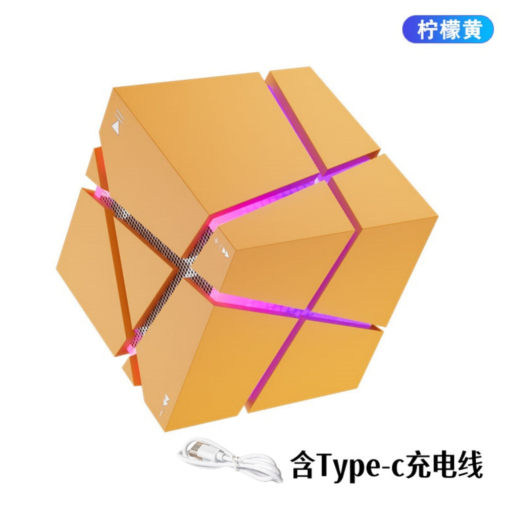 Original authentic rubik's cube bluetooth speaker subwoofer mini portable colorful light small speaker creative birthday gift