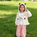 Girls' spring new casual pants, baby girl bowknot sweatpants, kids' fashionable sports pants, children's korean style trendy clothing