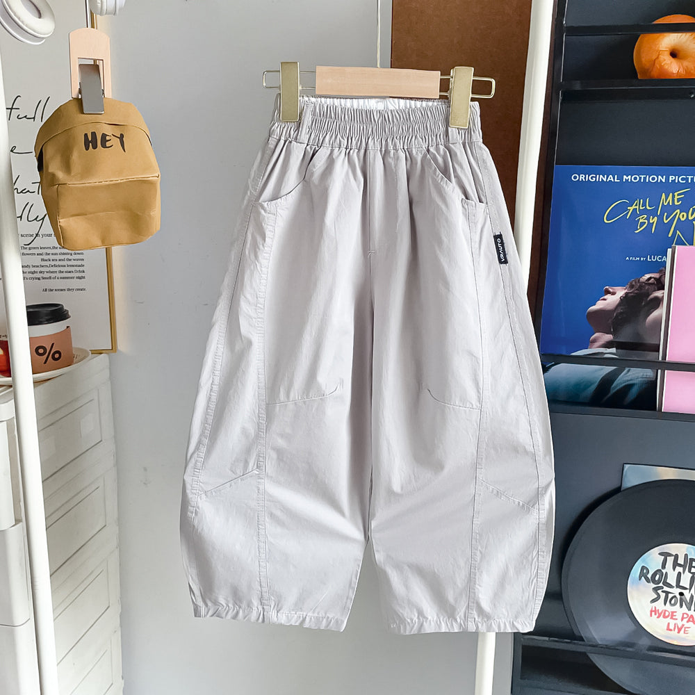 【beat the heat this summer】new summer collection: stylish, lightweight, and breathable 100% cotton casual pants for kids - versatile, loose-fit trousers (style 2613)