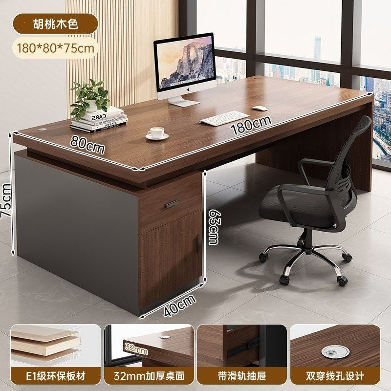 Modern home office desk computer table chair set - thickened desktop study desk - executive office writing desk