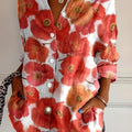 wholesale women's long-sleeved shirts, trendy all-season shirts with popular cross-border print designs, dropshipping available