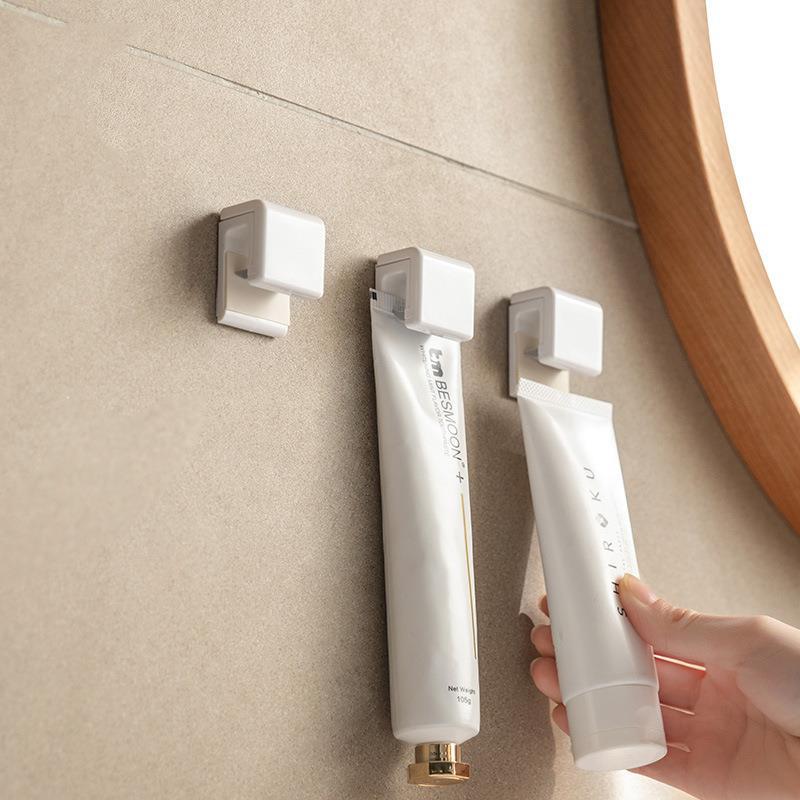 Simple toothbrush holder No punching installation Wall hanging bathroom Toothbrush storage Toothpaste facial cleanser Toothbrush hanger with cover