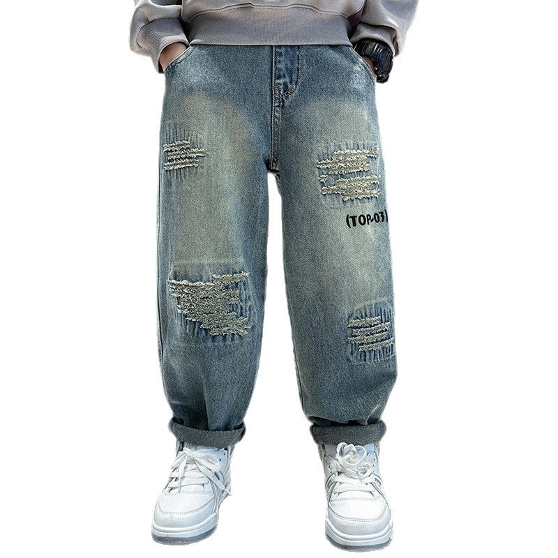 Boys' jeans: new spring/autumn collection - stylish and relaxed fit for older boys. perfect for autumn, these casual trousers offer a modern and comfortable look