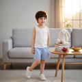 New children's cotton sleeveless tank top and shorts set - two-piece loungewear, class a quality, wholesale for cross-border e-commerce