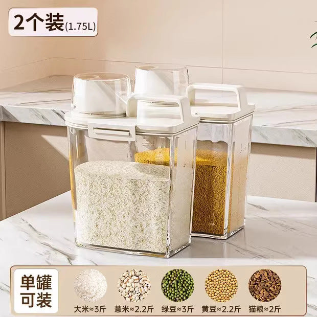 Japanese-style canned grain rice bucket - household insect-proof, moisture-proof, airtight flour storage container, noodle bucket, rice and grain storage box