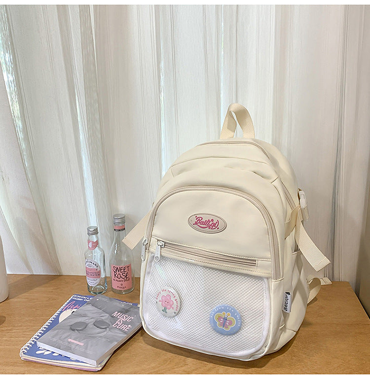 Backpack for girls, college students, cute, good-looking, painful bag, 2025 new arrival, high school students, large capacity backpack