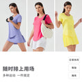 New lightweight, breathable, quick-dry, loose-fit activewear top - versatile, slimming, and figure-flattering short-sleeve yoga shirt d25017
