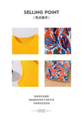 Girls' summer tank top set: yellow sleeveless knit top with floral print pants and belt - two-piece outfit for kids