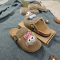 2025 fall/winter new collection: women's closed-toe mules - winter retro cute cartoon thick-soled birkenstock-style wholesale