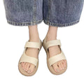 women's flat sandals, trendy and versatile, perfect for summer casual wear. non-slip, solid color, comfortable, lightweight, and available for wholesale