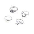Wholesale diamond-studded floral rings: cross-border jewelry sets, european and american ins-style fresh alloy, niche high-end hand jewelry for women