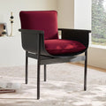Fabric dining chair villa restaurant saddle leather single chair for home solid wood armrest desk chair restaurant for home chair