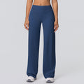New arrival cross-border double-sided brushed pure colorhigh waistloose breathable yoga wide-leg pants running fitness yoga bell bottoms
