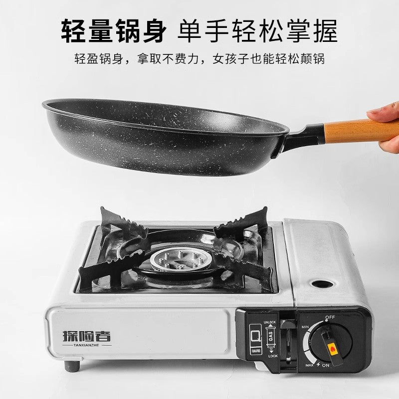 new arrival korean style medical stone non-stick frying pan for home stove neutral stone color omelette steak frying pan flats pan