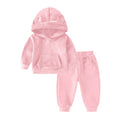 Kids' clothing  two-piece set: hooded sweatshirt & thermal underwear for boys & girls (toddler to mid-sized children) - trendy ins style