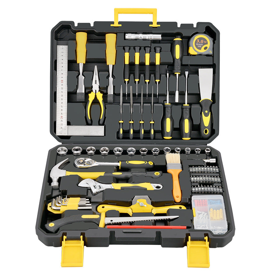 Household multi-functional toolbox set Hardware tools Daquan Woodworking combination set Auto repair , popular
