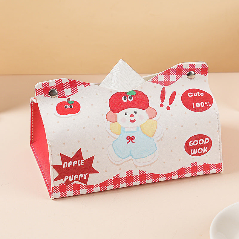 Household living room pumping carton storage pumping box restaurant high-end car ornament ins cute cartoon style tissue box