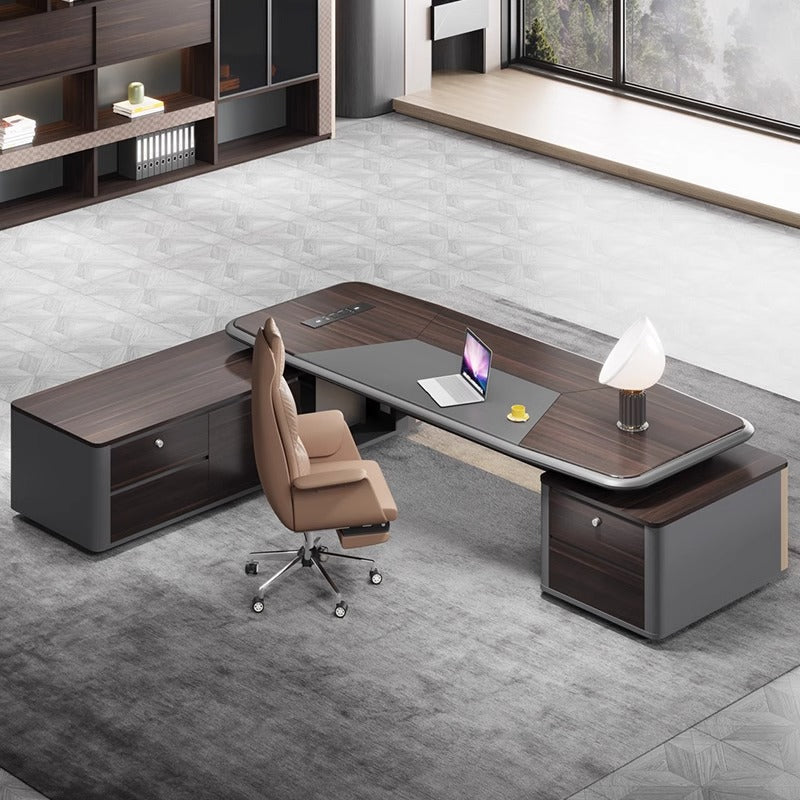 Boss desk office desk casual modern president manager desk supervisor table and chair combination light luxury executive desk office furniture