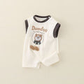 Handsome baby jumpsuit summer baby vest newborn sleeveless clothes thin summer clothes cartoon romper