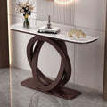 Accessible luxury slate entrance table italian semicircular entrance cabinet modern casual wall-mounted entrance slate entrance table end scene table