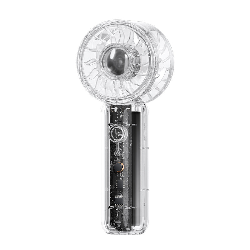 new arrival mini handheld fan usb charging outdoor portable high-speed transparent silent small fan wholesale