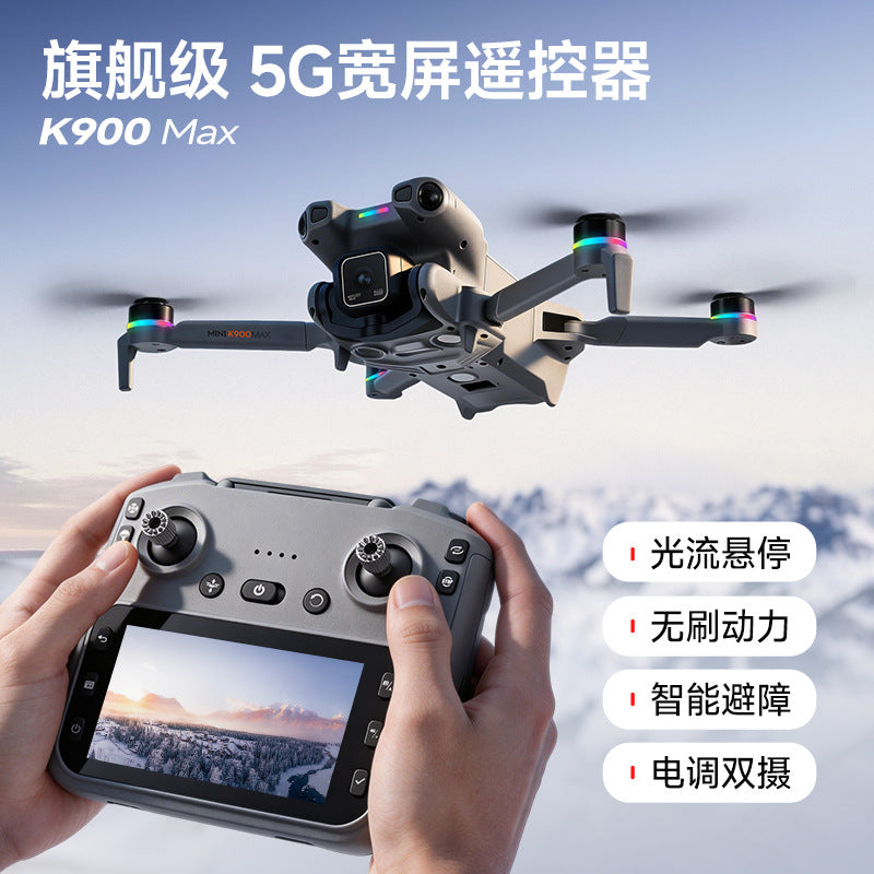 k900 drone with screen remote control, airdrop, hd aerial photography, obstacle avoidance, brushless motor, long endurance remote control aircraft
