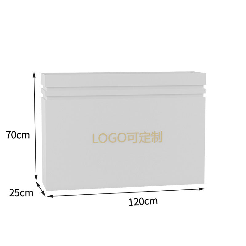 Outdoor wrought iron flower box grid combination fence commercial street square flower slot planting flower pot restaurant stainless steel flower bed