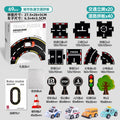 Kids rail traffic patchwork puzzle diy racing track puzzle early education educational toys car parking lot