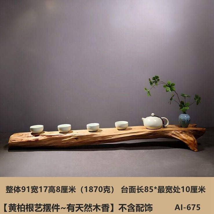 Weathered dead wood ornaments 2 thuja root carving bonsai bottom base tea ceremony tea room tea table dry tea table
