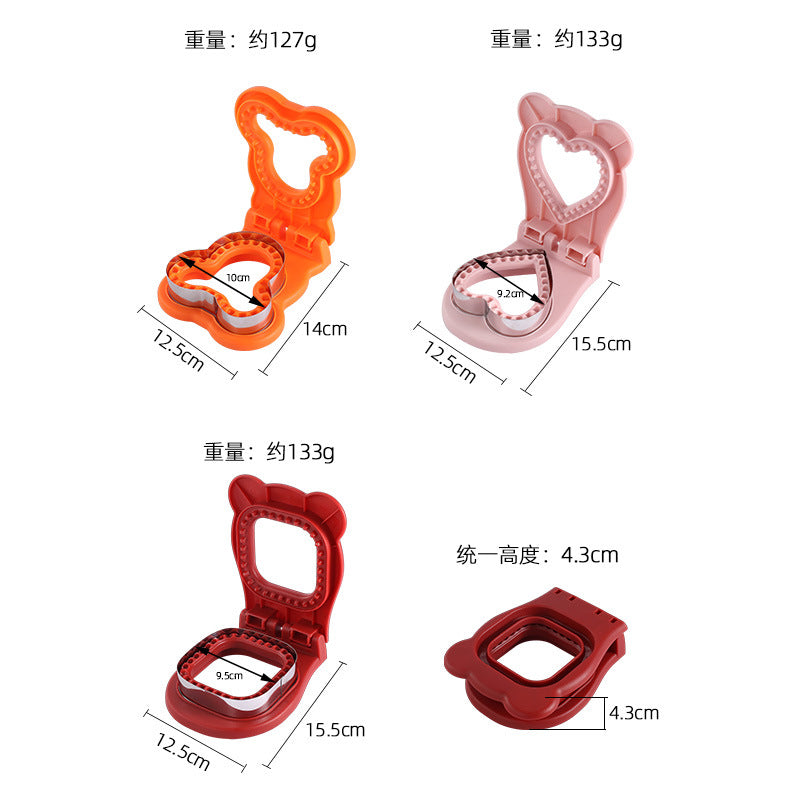 New sandwich cutter toast sandwich pocket bread mold hand guard stainless steel baking tool diy bread cutter
