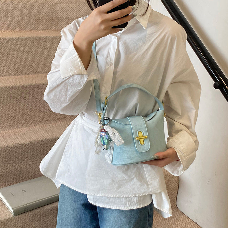 Cross-border high-end niche bag women's summer 2025 new fashion messenger bag Korean version casual portable bucket bag