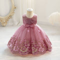 European and american style children's formal dress - peach blossom princess dress for baby girls - first birthday dress - baby dress