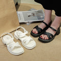 Trendy women's summer sandals - new 2024 styles: versatile retro roman sandals, chunky platform thong sandals, beach sandals for women