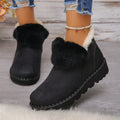 plus sizethick sole fur snow boots for women  winternew arrivalfleece-linedthickenedheattech snow boots for women