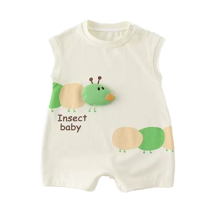 Newborn baby romper bodysuit - quick-dry summer stretch knit onesie (unisex)
