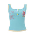 European and american style women's clothing  summer new arrivals: american hot girl chic, edgy streetwear print cami top and versatile two-piece set