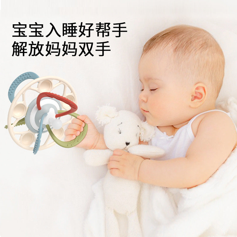 Manhattan Catch Ball Baby Toys Newborn Toddler Baby Puzzle 4 Grip Training 2 Three 3 One 6 Months Silicone