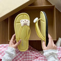 2025 new high-style cartoon flip-flops for women - perfect for home, outdoor, casual wear, versatile beach sandals with anti-slip sole