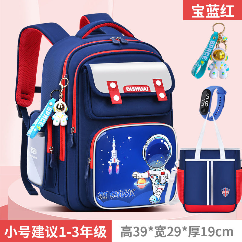 Elementary school backpack for boys, grades 1-2, ages 3-6, lightweight, child-friendly, spine-protecting, 2026 new model