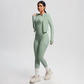 Solid color new outdoor casual quick-dry sports yoga outfit - tight-fitting, butt-lifting, pocketed shorts - fitness naked feel three-piece set