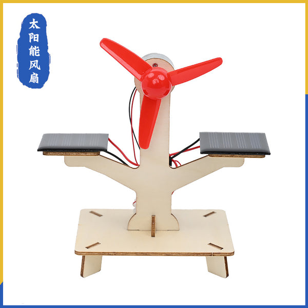 Solar electric fan children's technology production gizmo primary school students educational science small experiment teaching aids material package