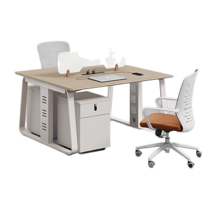 Shengli employee desk and chair combination computer desk and chair casual modern staff desk workstation card slot