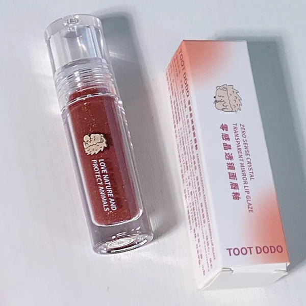 Toot Dodo Zero-sense crystal transparent mirror lip glaze Moisturizing and moisturizing Long-lasting color rendering Not easy to fade Lipstick Lip Gloss Women